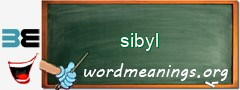 WordMeaning blackboard for sibyl
